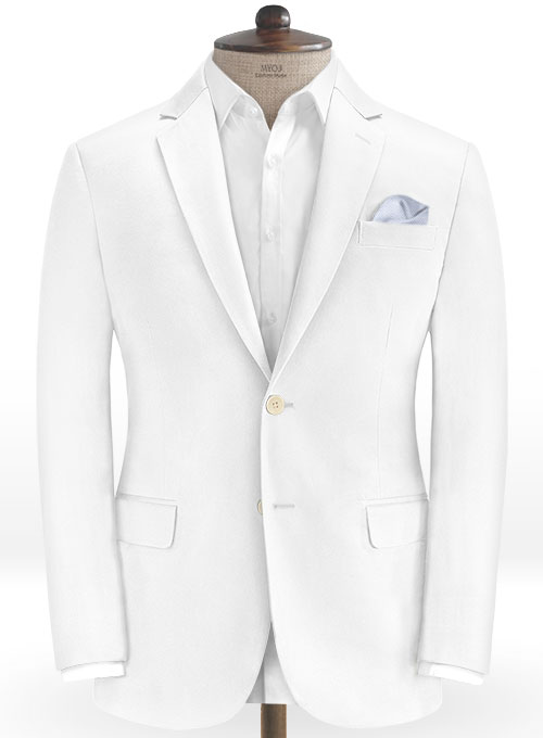 White Stretch Chino Jacket