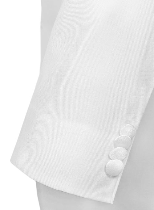 White Tuxedo Jacket - Satin Lapel
