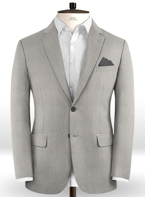 Worsted Light Gray Wool Jacket