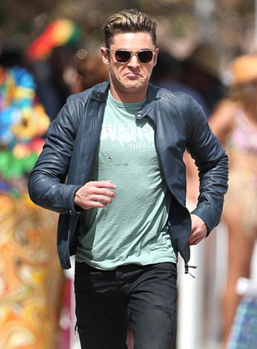 Zac Efron Baywatch Leather Jacket