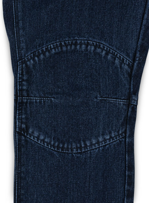 Alexis Indigo Blue Biker Jeans - Click Image to Close