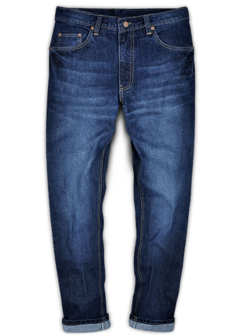 Aston Blue Indigo Wash Whisker Jeans