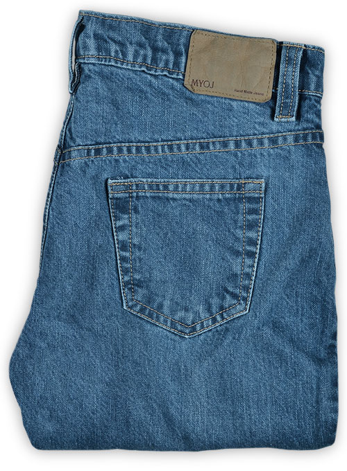 Aston Blue Stone Wash Jeans - Click Image to Close