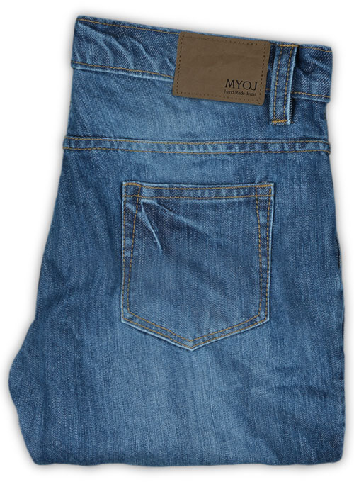 Barbarian Blue Stone Wash Whisker Jeans - Click Image to Close