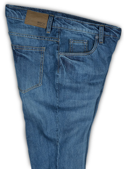 Barbarian Blue Stone Wash Whisker Jeans - Click Image to Close