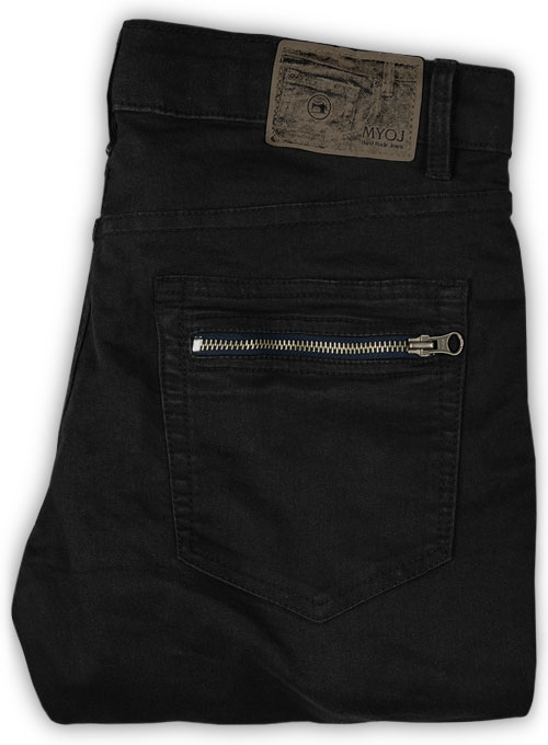 Black Body Hugger Stretch Cargo Jeans - Look #229