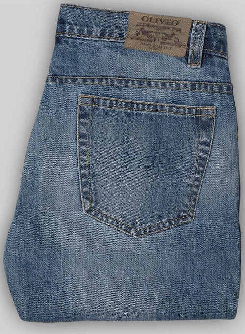 Bullet Denim Jeans - Stone Wash - Click Image to Close