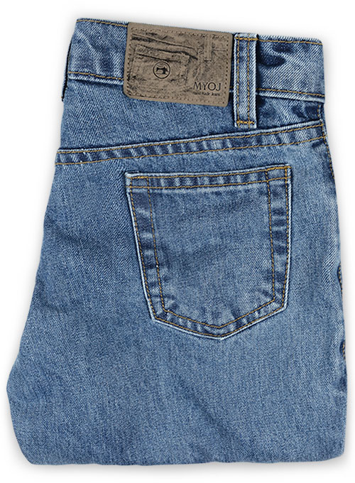 Bullet Denim Jeans - Light Blue - Click Image to Close