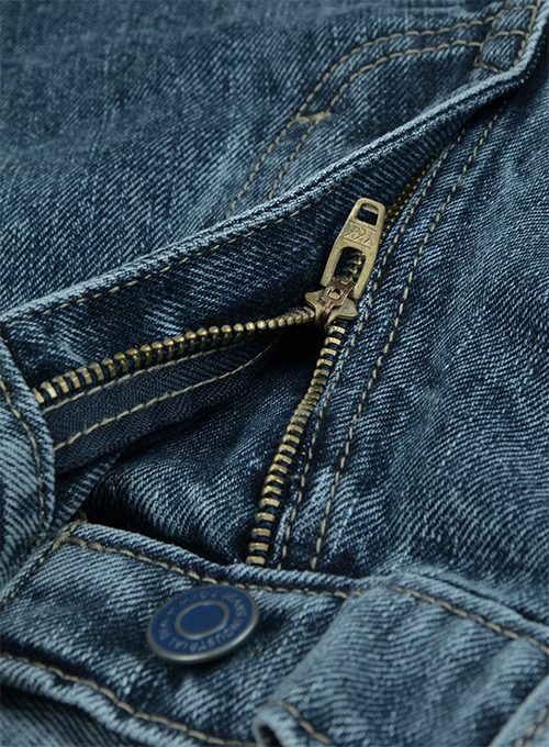 Classic Indigo Rinse Jeans - Blast Wash - Click Image to Close