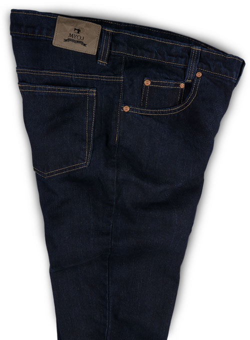 Classic Indigo Rinse Jeans - Hard Wash - Click Image to Close