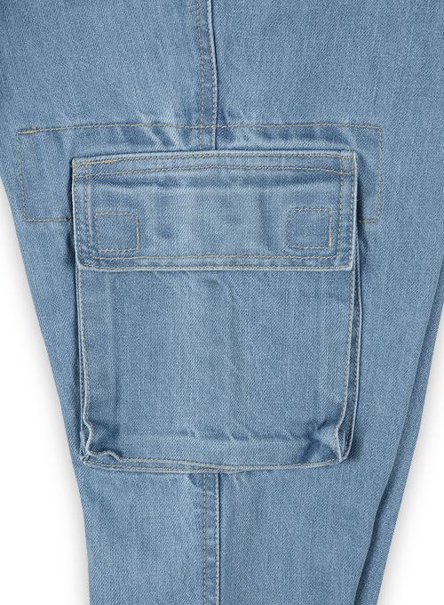 Classic Cargo Denim Jeans - Click Image to Close