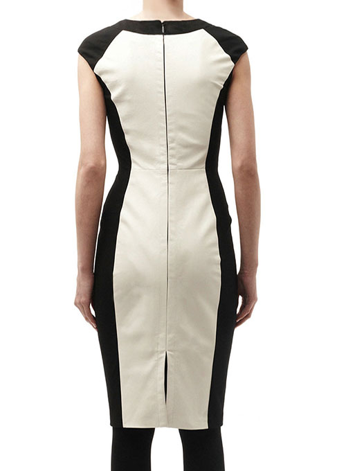 Color Block Leather Dress - # 754 - Click Image to Close