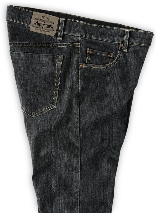 Stretch Cross Hatch Black Jeans - Denim-X - Click Image to Close