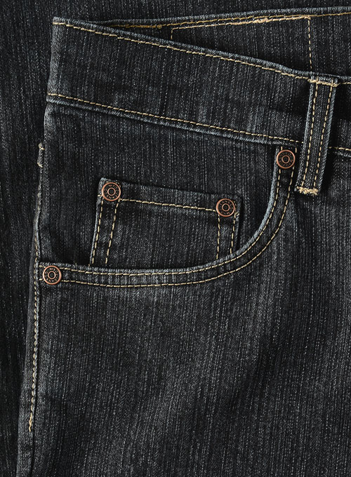 Stretch Cross Hatch Black Jeans - Denim-X - Click Image to Close