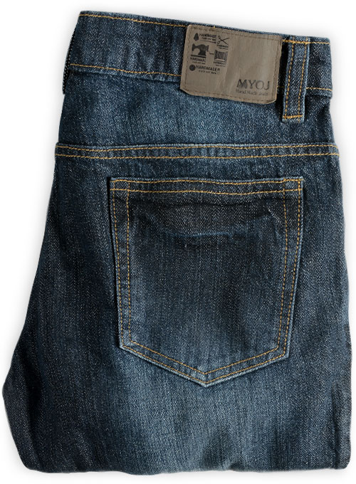 Falcon Blue Hard Wash Whisker Jeans - Click Image to Close