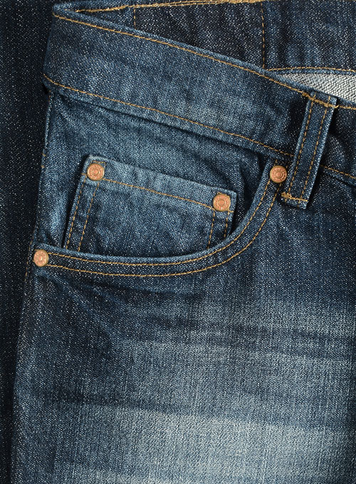 Falcon Blue Hard Wash Whisker Jeans - Click Image to Close