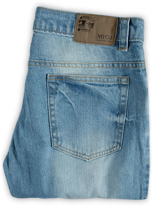 Falcon Blue Stone Wash Whisker Jeans - Click Image to Close
