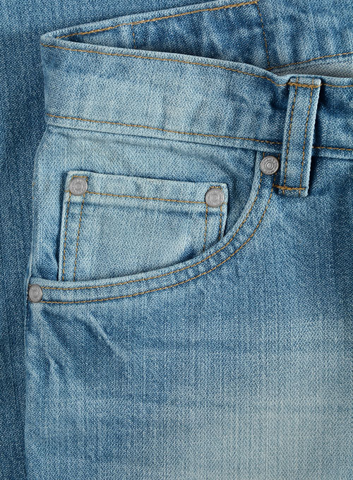 Falcon Blue Stone Wash Whisker Jeans - Click Image to Close