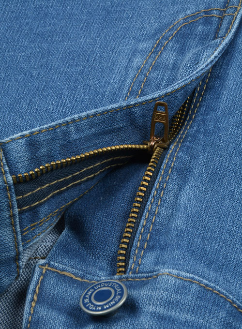 Fierce Blue Stretch Jeans - Light Blue - Click Image to Close