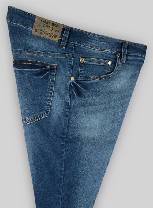 Foster Blue Stretch Jeans - Stone Wash