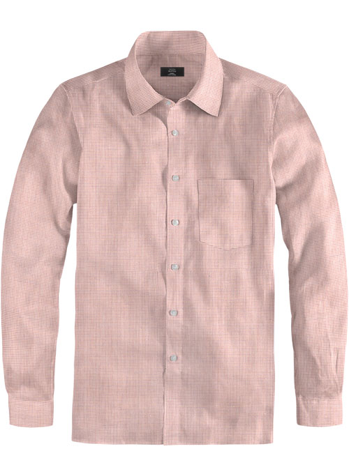 Giza Bawn Pink Cotton Shirt - Full Sleeves - Click Image to Close