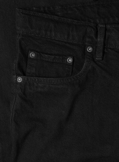 Heavy Jet Black Overdyed Jeans - 14.5 oz Denim
