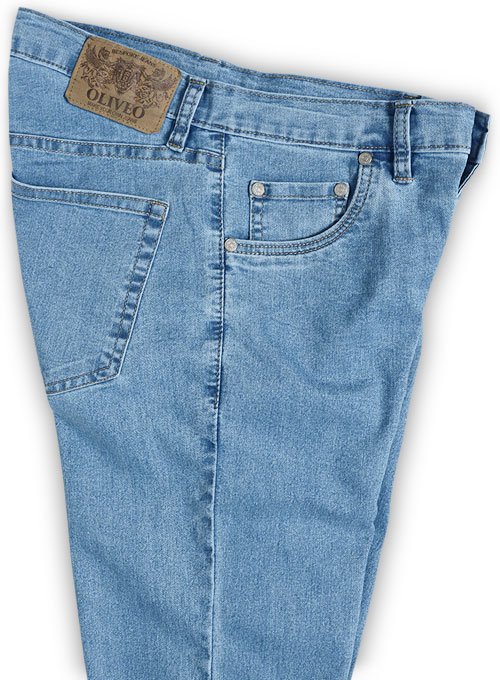 Indigo Blue Jeggings - Light Weight Jeans - Light Blue - Click Image to Close