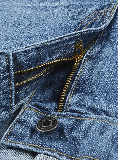 Jones Blue Stone Wash Whisker Jeans - Click Image to Close