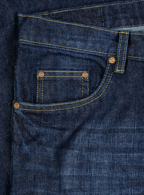 Jones Blue Hard Wash Whisker Jeans