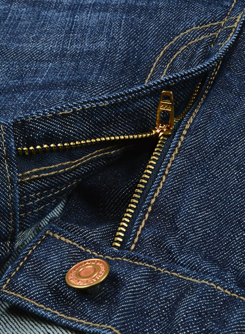 Jones Blue Hard Wash Whisker Jeans - Click Image to Close