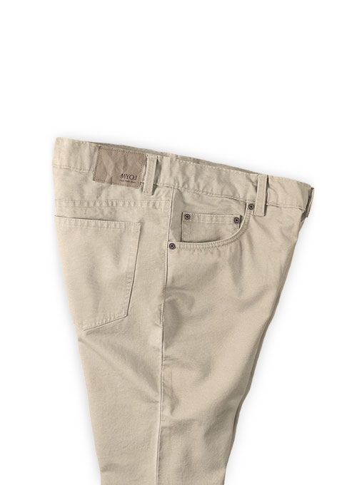 Kids Beige Super Cotton Stretch Chino Jeans