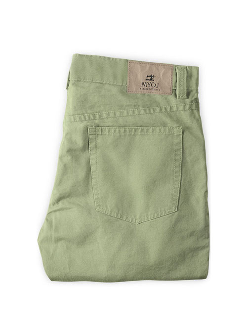 Kids Stretch Summer Weight River Green Chino Jeans