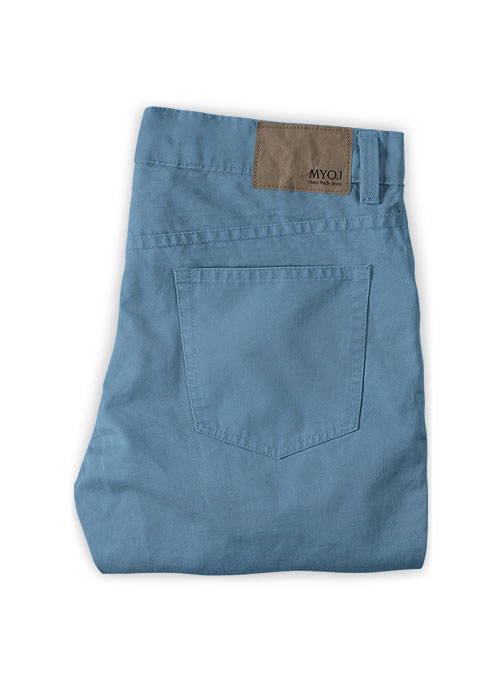 Kids Stretch Summer Weight Saga Blue Chino Jeans - Click Image to Close