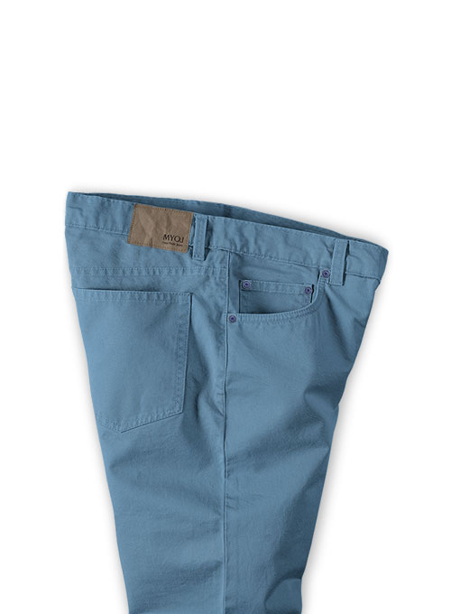 Kids Stretch Summer Weight Saga Blue Chino Jeans - Click Image to Close