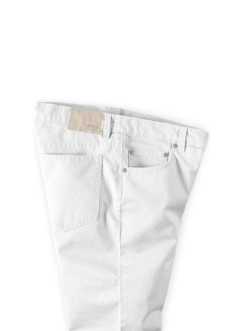 Kids Summer Weight White Chino Jeans