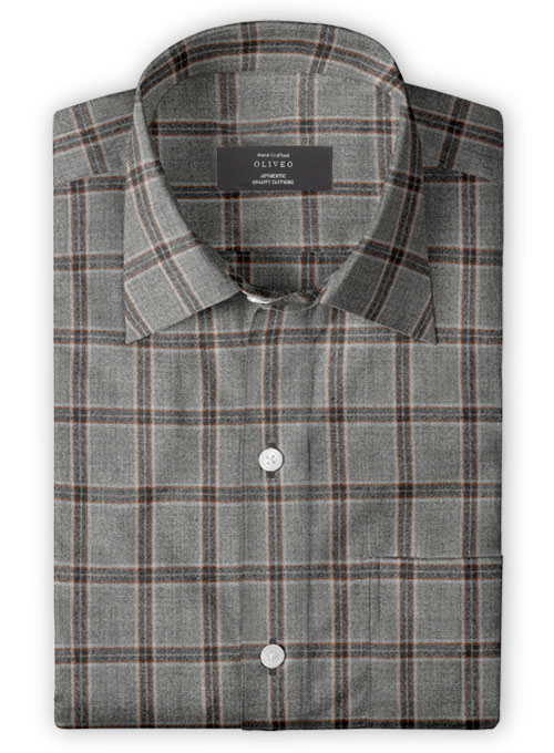 Lt Wt Southrail Gray Tweed Shirt - Full Sleeves