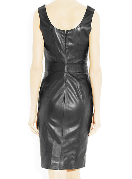 Panelled Leather Dress - # 758 - Click Image to Close