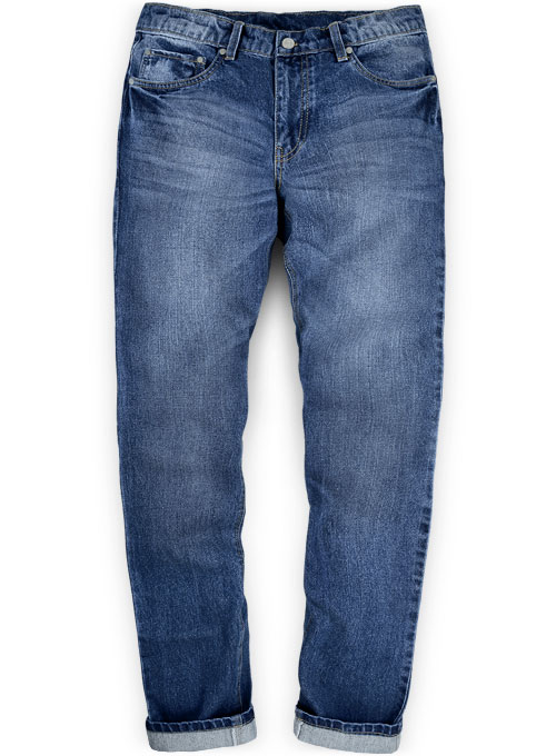 Ranch Blue Stone Wash Whisker Jeans