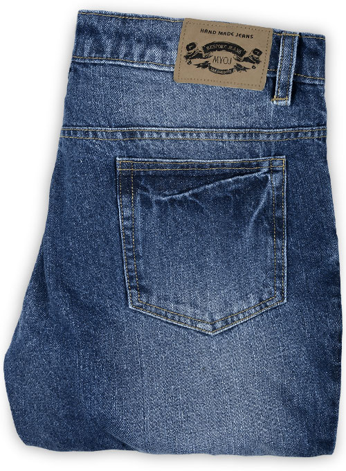 Ranch Blue Stone Wash Whisker Jeans - Click Image to Close