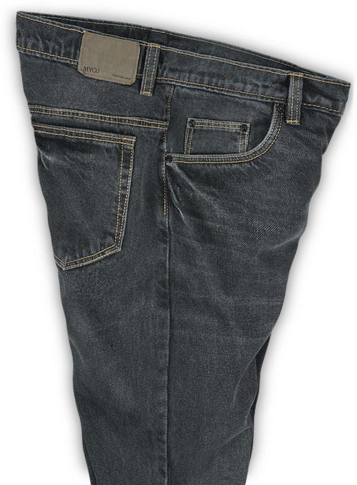 Rooster Black Indigo Wash Whisker Jeans - Click Image to Close