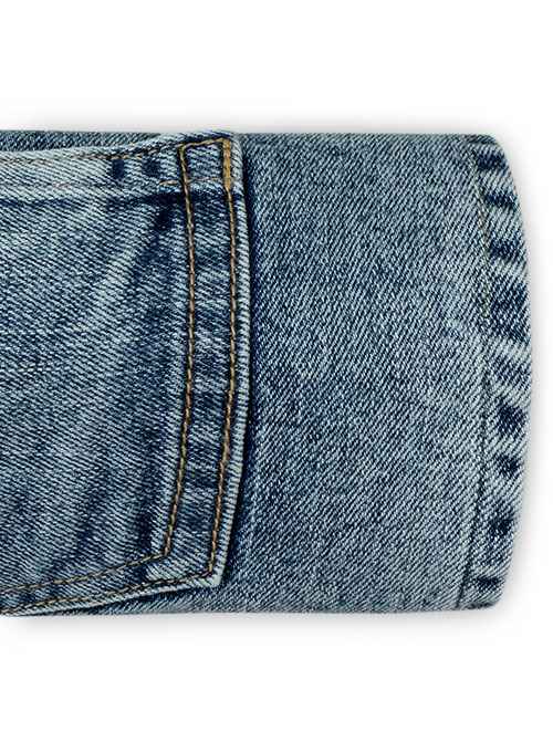 Rover Blue Stretch Jeans - Blast Wash - Click Image to Close