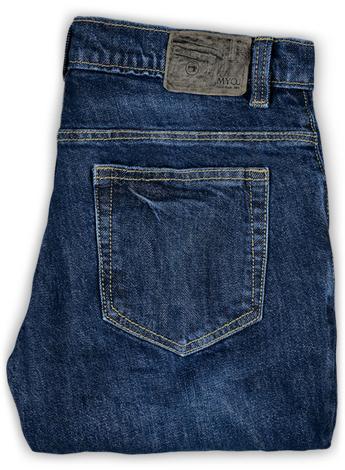 Slight Stretch Indigo Wash Whisker Jeans