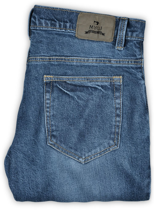 Slight Stretch Stone Wash Whisker Jeans