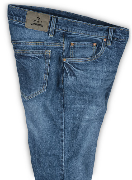 Slight Stretch Stone Wash Whisker Jeans - Click Image to Close