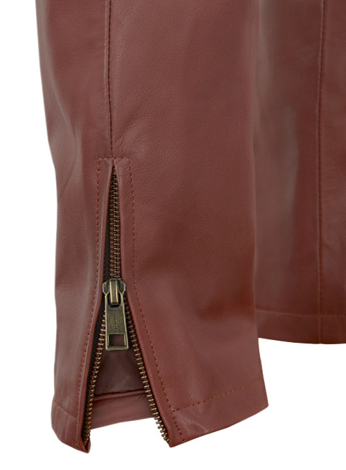 Soft Fermented Burgundy Zoey Leather Pants