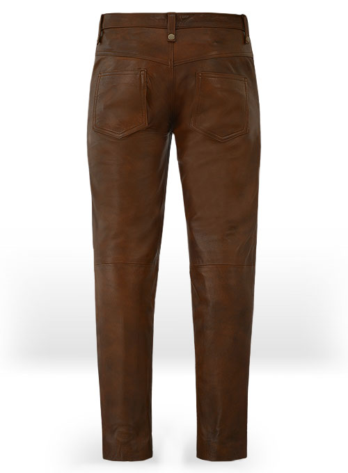 Spanish Brown Gigi Hadid Leather Pants