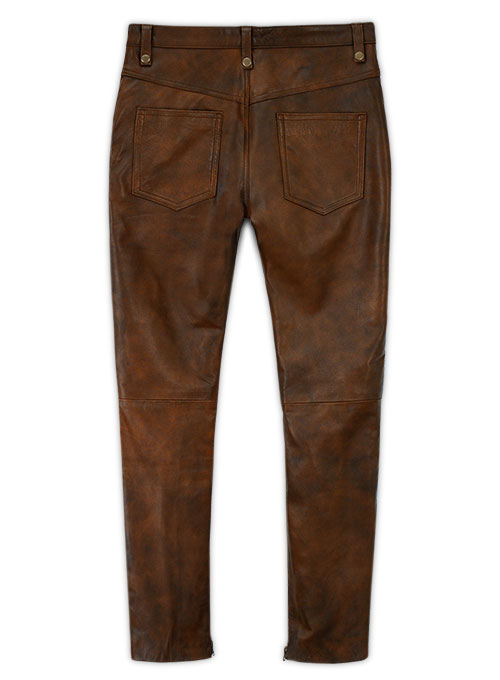 Spanish Brown Gigi Hadid Leather Pants