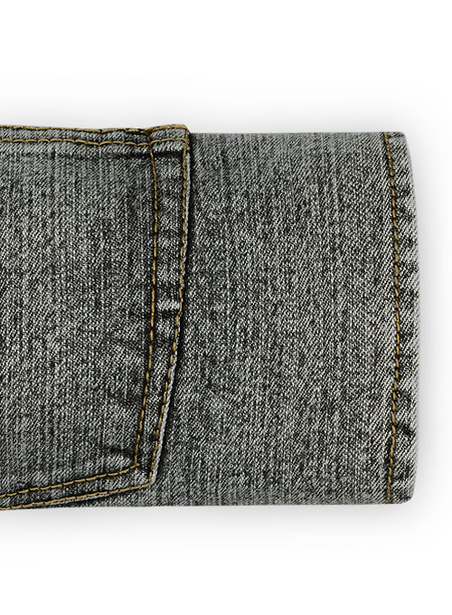 Stretch Cross Hatch Black Jeans - Blast Wash - Click Image to Close