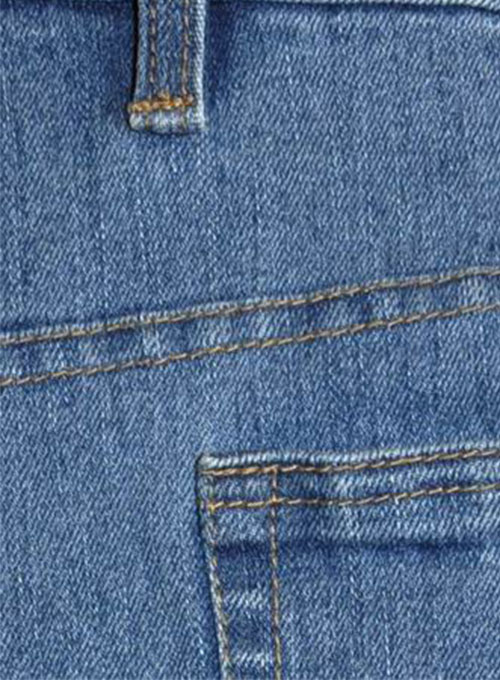 Super Stretch Classic Blue Jeans - Light Blue Wash - Click Image to Close