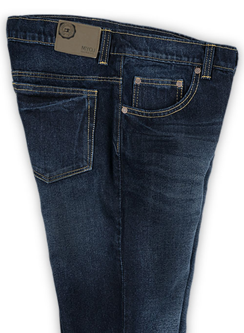 The Blue Hard Wash Whisker Jeans